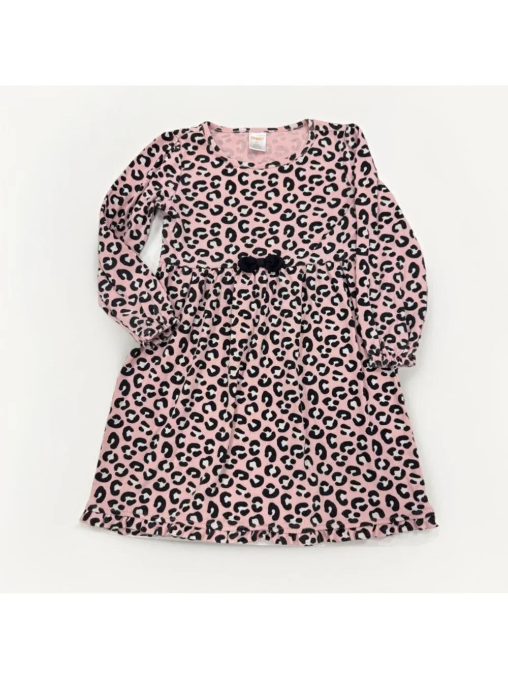 Gymboree Pink Leopard Print Dress with Long Sleeves size 5T 100% Cotton L2023